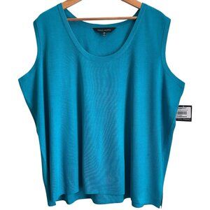 Ming Wang Women Minimalist Classic Sleeveless Knit Tank Top Size 3X Quiet Luxury